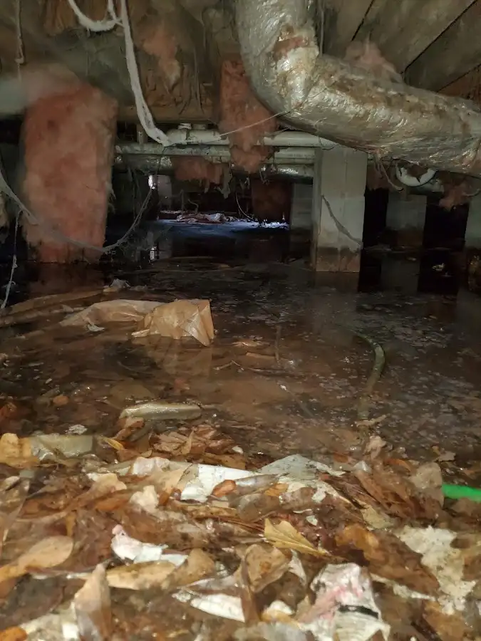 Crawl space flood assessment for Commercial Water Damage Restoration in Plainfield